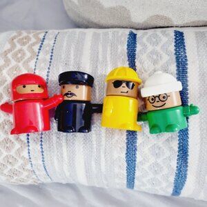 Vintage Lillabo 4 Piece Toy Construct Character Set